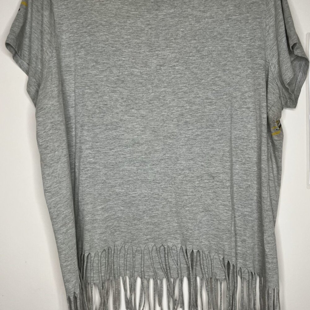 Torrid Plus Size Feather Print Fringe Detail Grey… - image 8